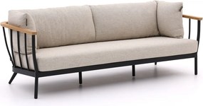 Loungebank Tuin Apple Bee  | Aluminium | 3 personen | Tuinbank Natural Teak/Beige/Zwart | 217cm | Incl. kussens | Kees Smit Tuinmeubelen