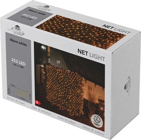 Anna's Collection - netverlichting - L200 x B140 cm - 252 warm witte ledlampjes - met timer