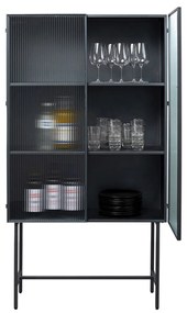 Kare Design San Diego Ribbelglas Kast Op Hoge Poten - 90x35x170cm.