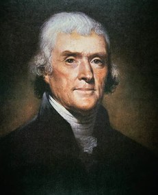 Foto Thomas Jefferson, 19th century, Peale, Rembrandt, (35 x 40 cm)