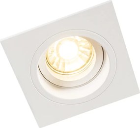 Smart inbouwspot wit vierkant incl. wifi GU10 - Chuck