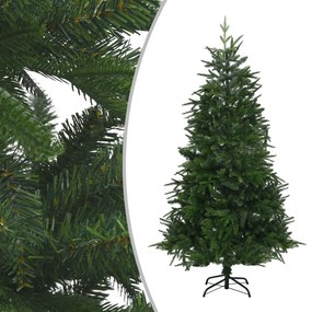 vidaXL Kunstkerstboom met LED's en kerstballen 240 cm PVC en PE groen
