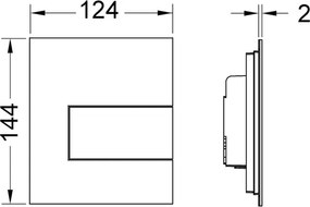 TECE Square II urinoir drukplaat glans wit