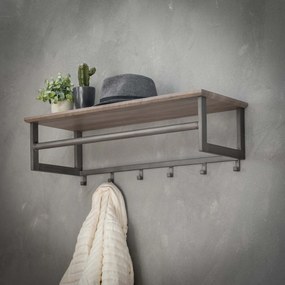 Metalen Kapstok Met Eiken Plank