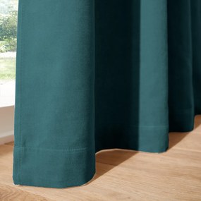 Fluwelen gordijn, met aangerimpelde bies en golf, VELVET