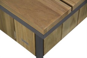Lifestyle Garden Furniture Seaside Lounge Vuurtafel X Antraciet Aluminium/teak Old Teak Greywash