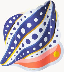 Handgemaakte decoratieve vaas Shell van papier, H 29 cm
