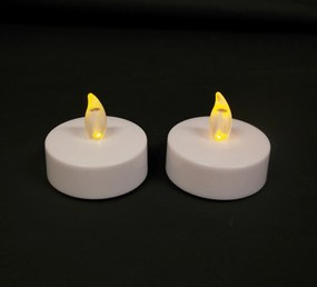 Anna's Collection LED Theelichtjes Jumbo 2st– D6 x H4,5 cm – Timer – Wit – Batterij