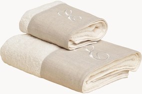 Katoenen handdoekenset Zahra, 2-delig, A-Z