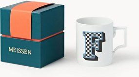 Handgemaakte beker Initials met decoratief motief