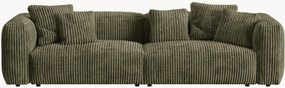 Modulaire bank Martina (4-zits) met ribfluwelen effect, B 320 cm
