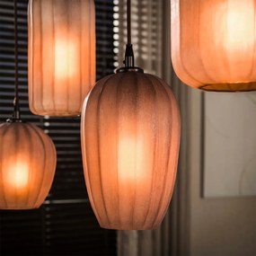 Hanglamp Met Bruin Frosted Glas Klein