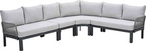 Garden Impressions Milan loungeset 5-delig - donker grijs