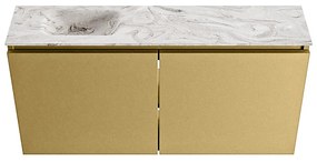 Mondiaz Ture DLux toiletmeubel 100cm oro met wastafel glace links zonder kraangat