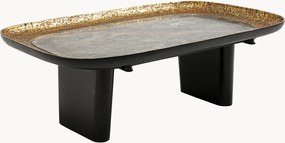 Handgemaakte salontafel Mala met marmeren tafelblad