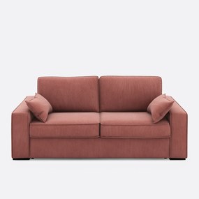 Slaapbank van fluweel, 2, 3 of 4 zits, Comfort Bultex®, Cecilia