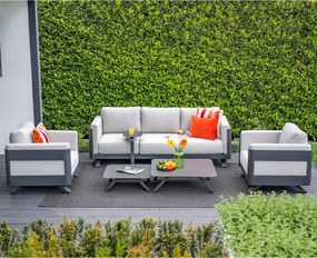 Garden Impressions Medellin loungeset 5-delig – carbon black - Valley sand