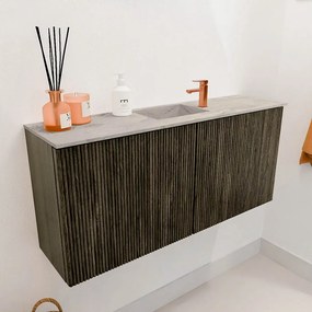 Mondiaz Joya DLux 90cm toiletmeubel shadow met wastafel faye midden 1 kraangat glace