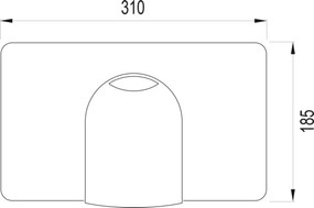 Wisa Serie 2100 bedieningspaneel glans wit tbv Wisa 2100 reservoir