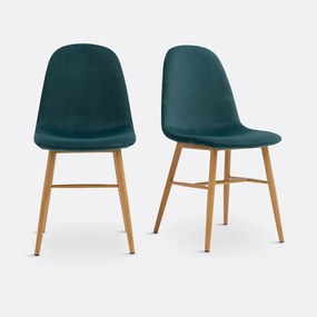 Set van 2 stoelen in fluweel, Polina