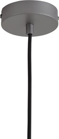 Design hanglamp zilver met smoke glas  - Kemner