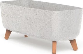 Prosperplast Gracia Case Eco Wood Plantenbak - 58 x 24 x 23,5 cm - Eco Wit