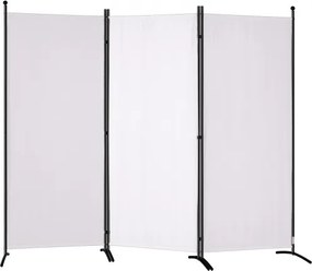 VEVOR 3-delige opvouwbare kamerverdeler 226 x 185 cm, vrijstaande privacyscherm kamerverdeler 75 x 51,5 x 185 cm scheidingswand privacyscherm voor kantoren, balkons, slaapkamers, enz. Wit