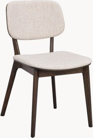 Gestoffeerde eetstoelen Barrett van eikenhout, 2 stuks