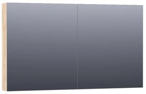 Saniclass Plain Spiegelkast - 120x70x15cm - 2 links/rechtsdraaiende spiegeldeuren - MFC - sahara SK-PL120SH