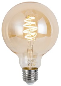 Smart E27 dimbare LED lamp G95 amber 4.9W 320 lm 2500K