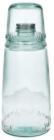 Fles met glas, recycled glas
