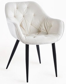 Zandel Zwart Fluwelen Stoel