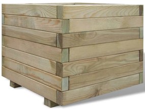 vidaXL Plantenbak verhoogd vierkant 50x50x40 cm hout