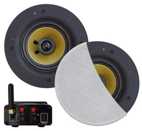 Aquasound Bluetooth Audio bluetooth audiosysteem - (70 watt / bt4.0 / auto-aux) - met samba speakerset (wit) - 230v/24v BMN70EASY-ZW