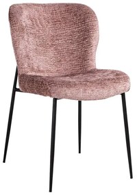 Richmond Interiors Darby Eetkamerstoel Zachte Stof Roze Pale Fusion