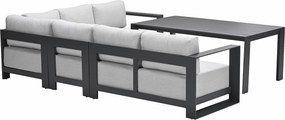 Garden Impressions Malakka lounge dining set 5-delig - valley sand