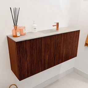 Mondiaz Joya DLux 90cm toiletmeubel ruby met wastafel faye midden 1 kraangat ostra