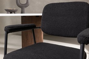 Jörn Eetkamerstoel - Gustav - Zwart - Fluweel - Jörn