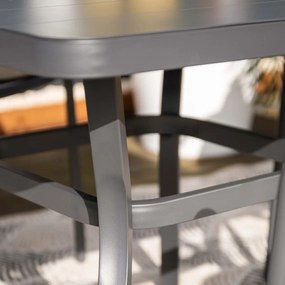 Garden Impressions Air XL tuinset 5-delig taupe - Mina tuintafel 90x90 cm