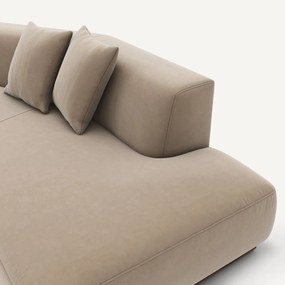 Linker open hoekbank fluweel, Jacopo
