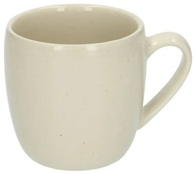 Koffiemok, beige spikkel,Ø8.5 cm, steengoed