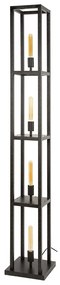Vloerlamp 4-lichts Zwart