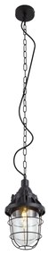 Industriële hanglamp zwart met glas - Cabin