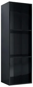 vidaXL Boekenkast/tv-meubel 36x30x114 cm bewerkt hout hoogglans zwart