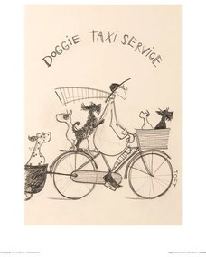 Sam Toft - Doggie Taxi Service Kunstdruk, Sam Toft, (30 x 40 cm)