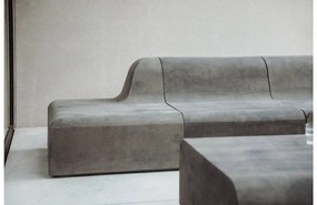 Goossens Next Bank Emotion grijs, leer, urban industrieel