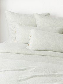 Gewassen linnen dekbedovertrek Rinna met fijne strepen