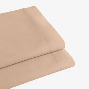 Bovenlaken In Percal Katoen Van 180 Draden Voor Een Bed Van 90 Cm Agassi Licht Pioenroze & Bed 90cm (160 X 280 Cm) - Sklum