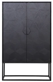 Richmond Interiors Blax Grote Kast Zwart Hout - 110x52x175cm.