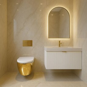Hangtoilet Rea Carlo Mini Tornado NF WHITE GOLD